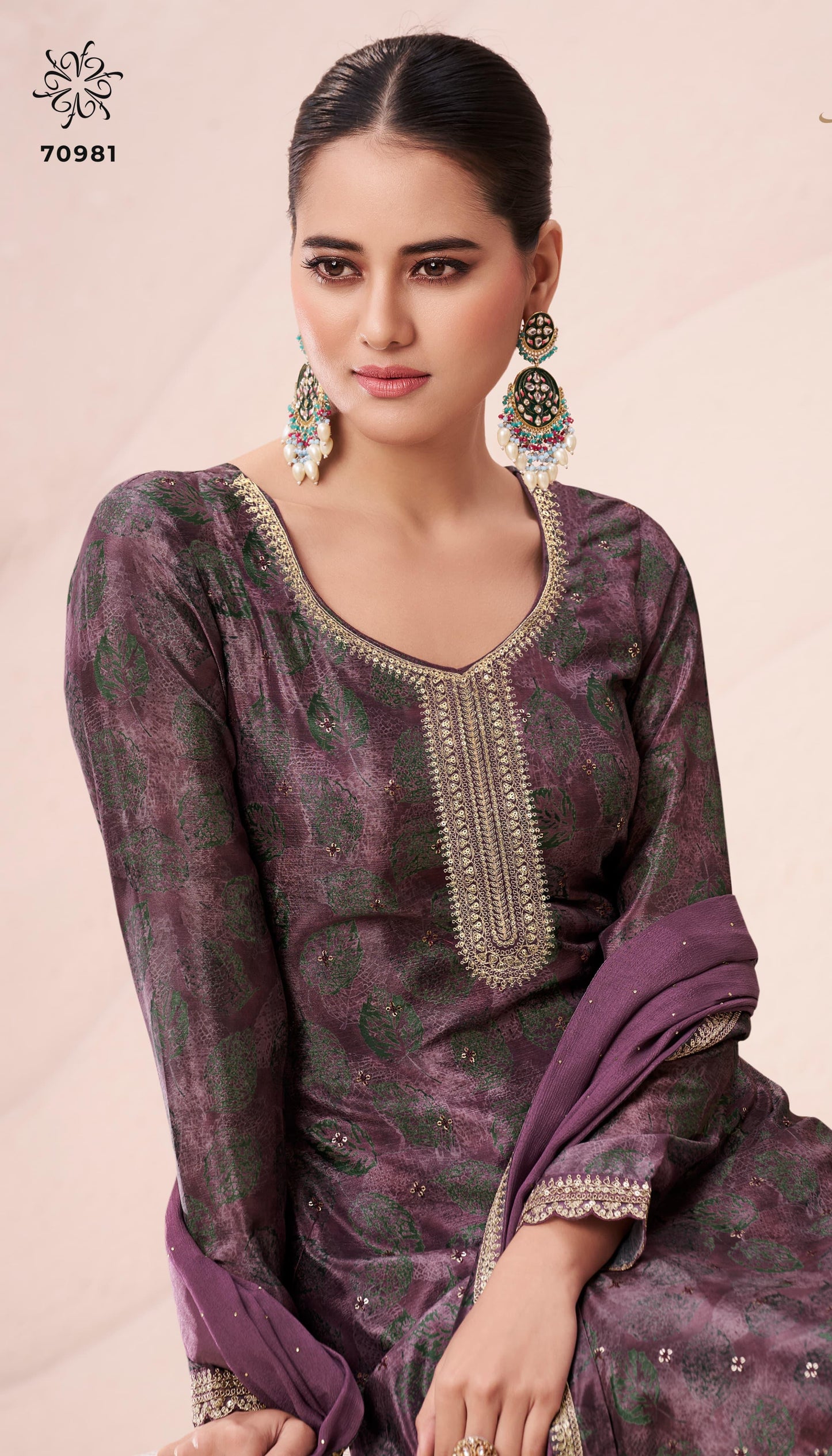 Digital Printed Embroidered Suit