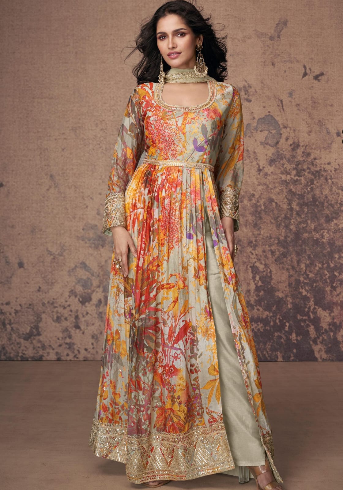 High Slit Kurta With Pant And Dupatta
