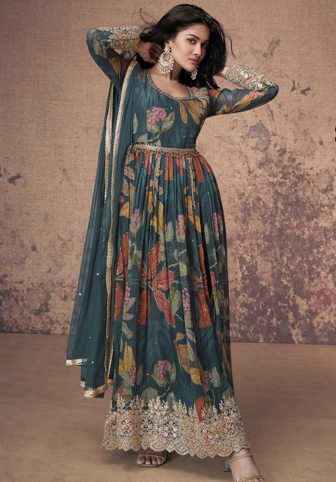 High Slit Kurta With Pant and Dupatta