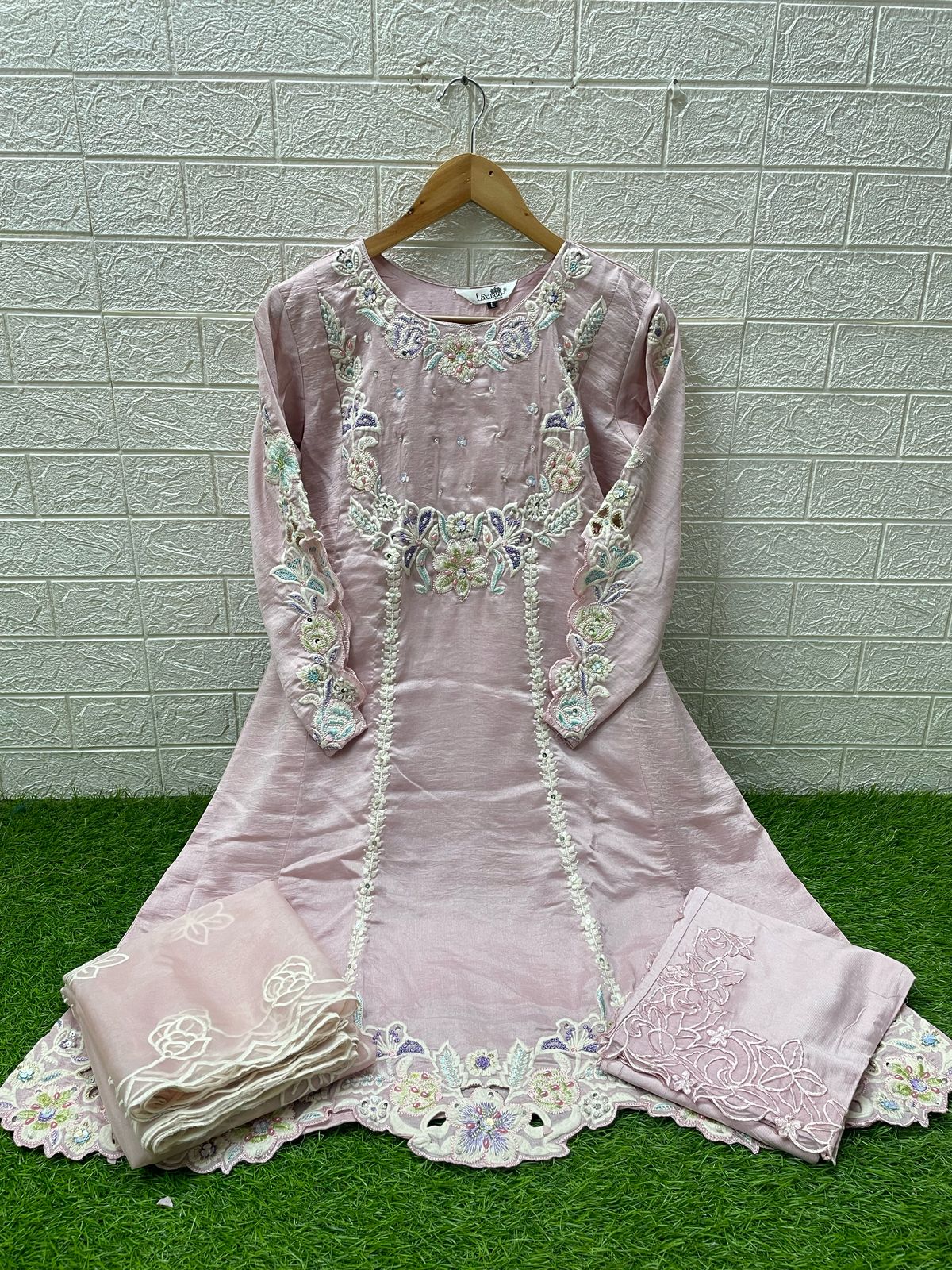 A-Line Embroidered Suit