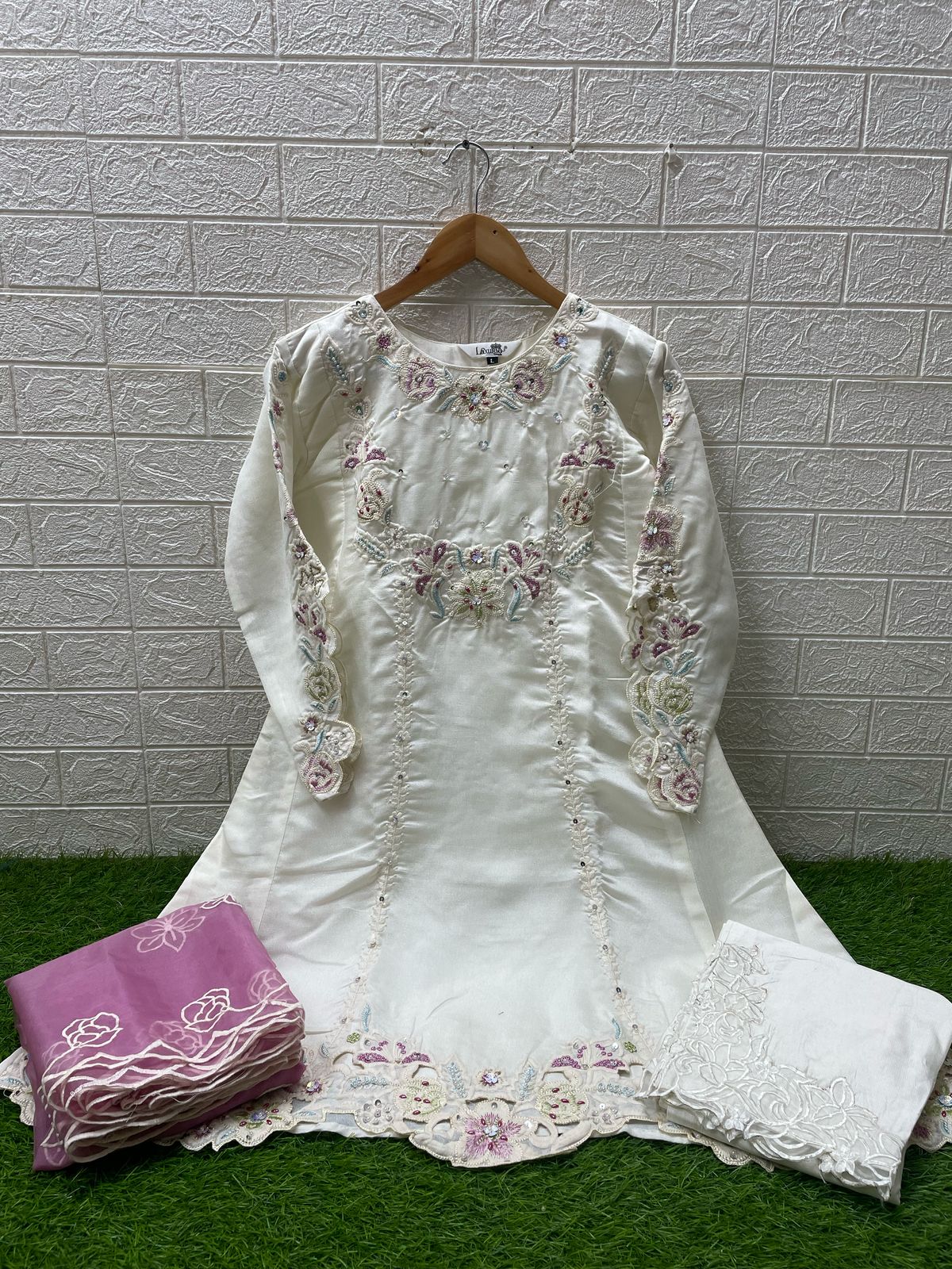 A-Line Embroidered Suit