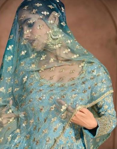 Embroidered Gown With Dupatta