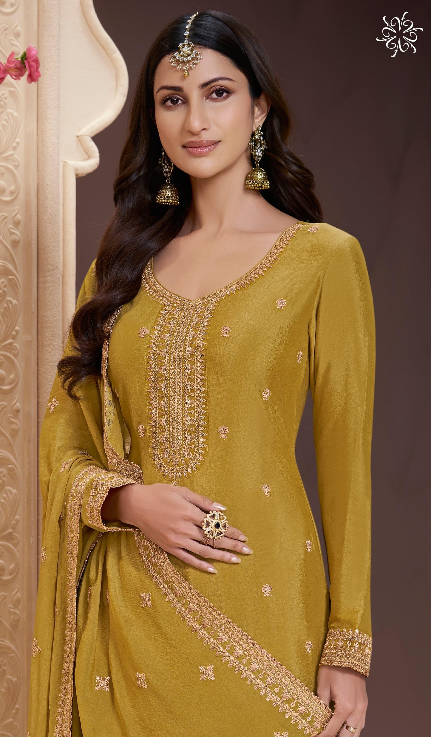 Sharara Style Embroidered Suit