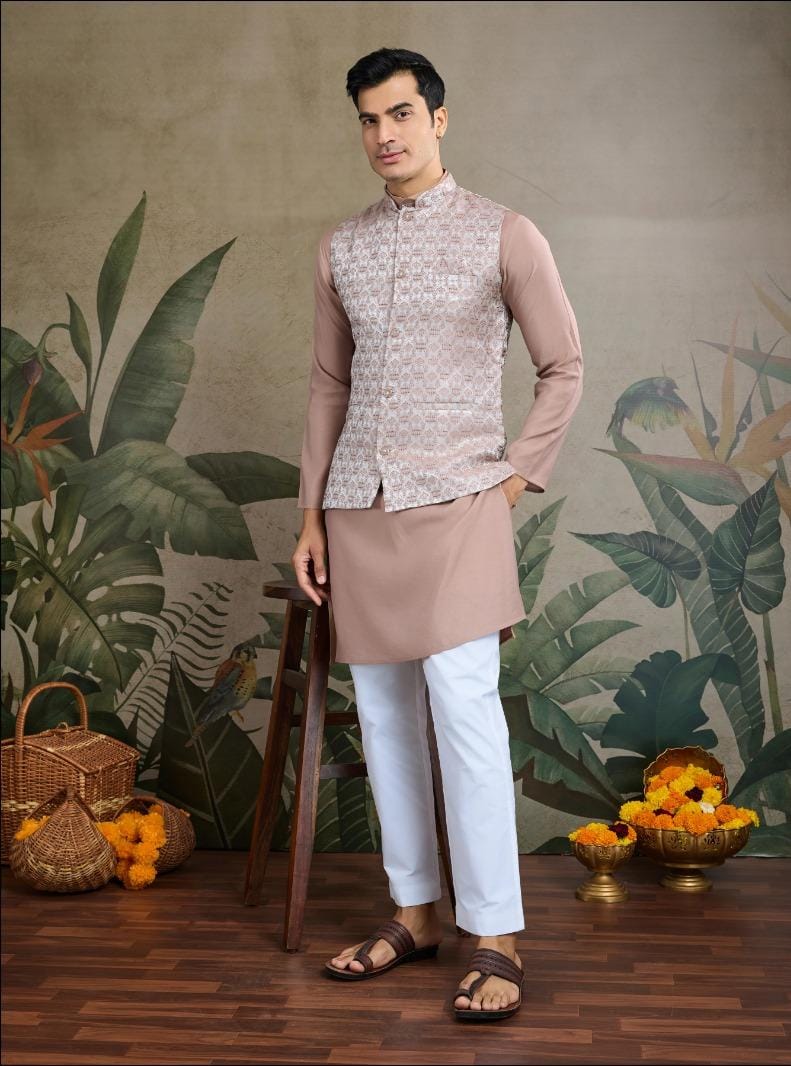 Men's Kurta With Pant And Koti