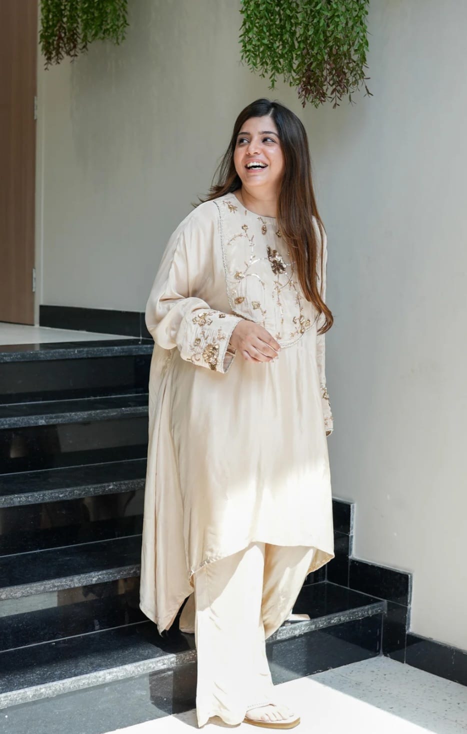 High Low Handwork Kurta Set