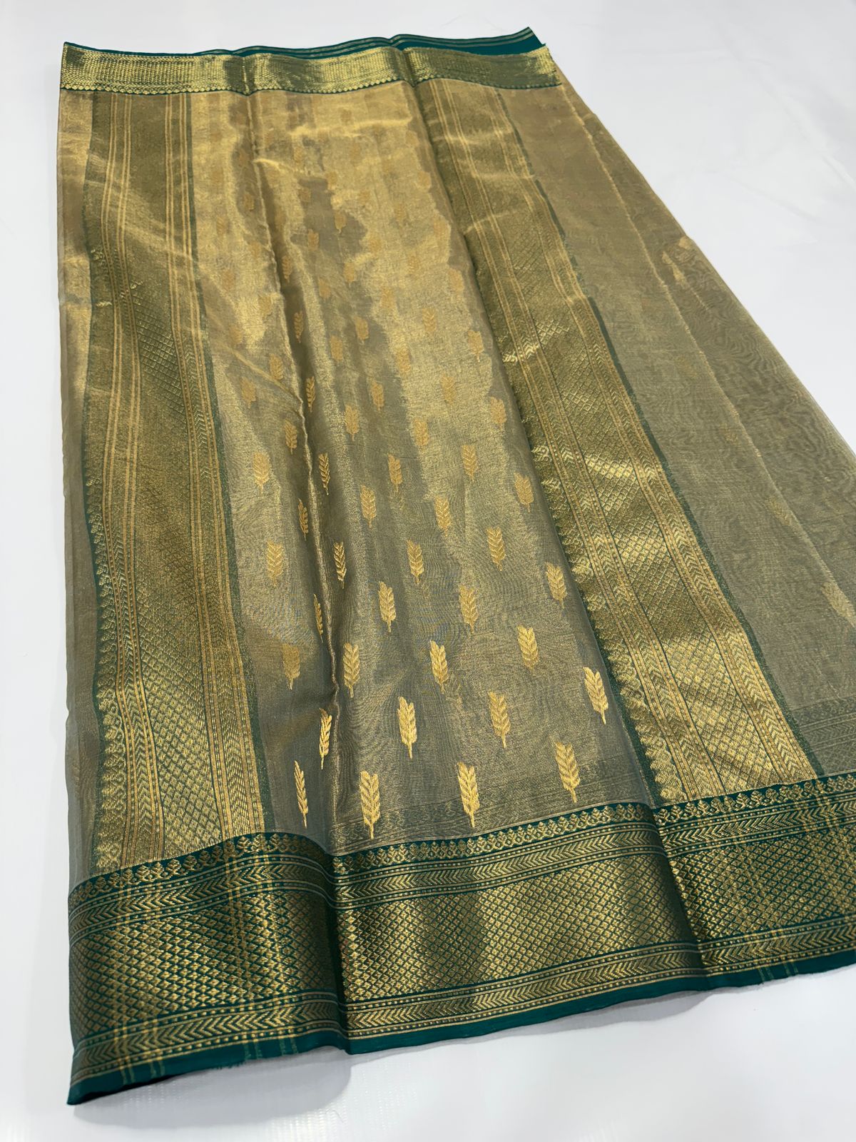 Pure Chanderi Katan Organza Tissue Silk Saree