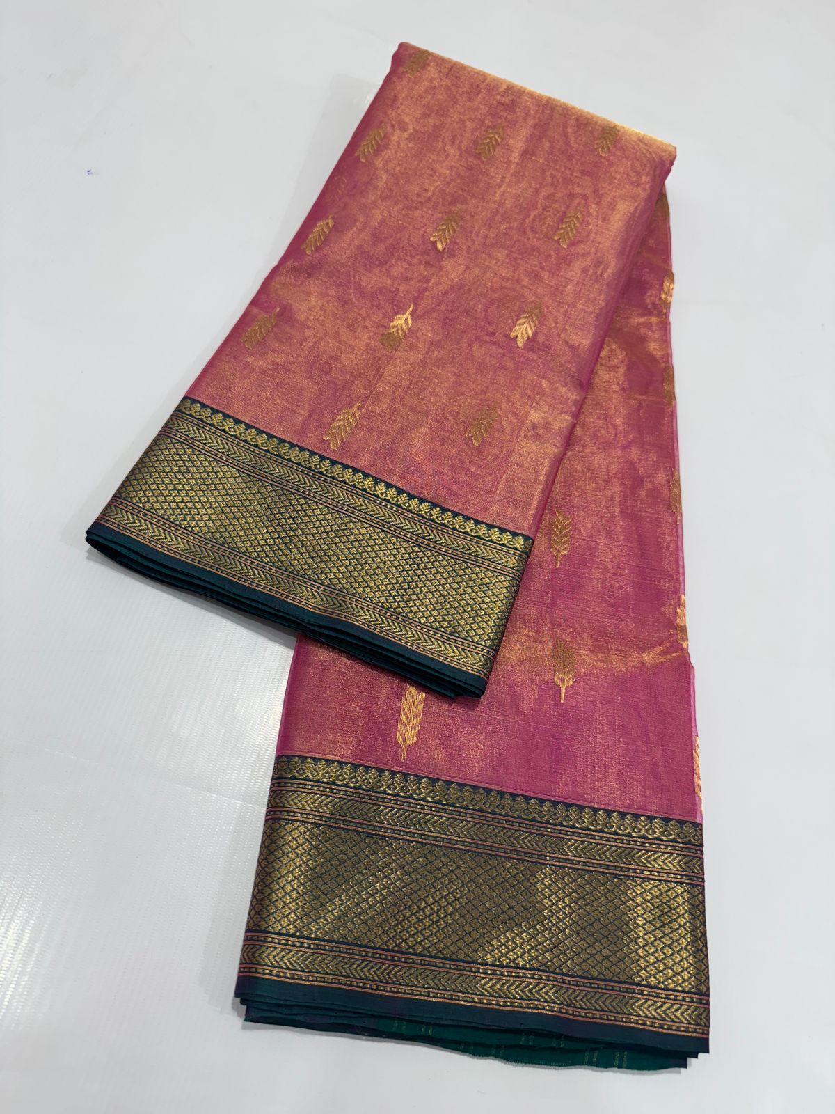Pure Chanderi Katan Organza Tissue Silk Saree