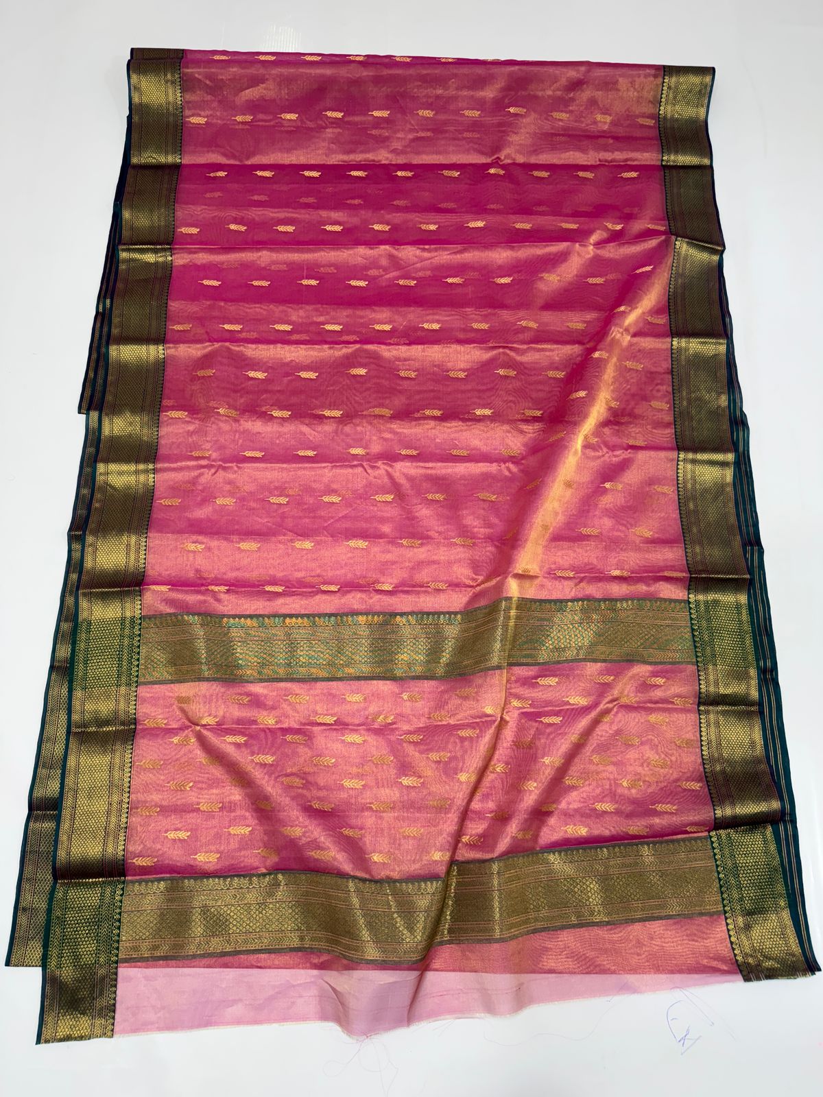 Pure Chanderi Katan Organza Tissue Silk Saree