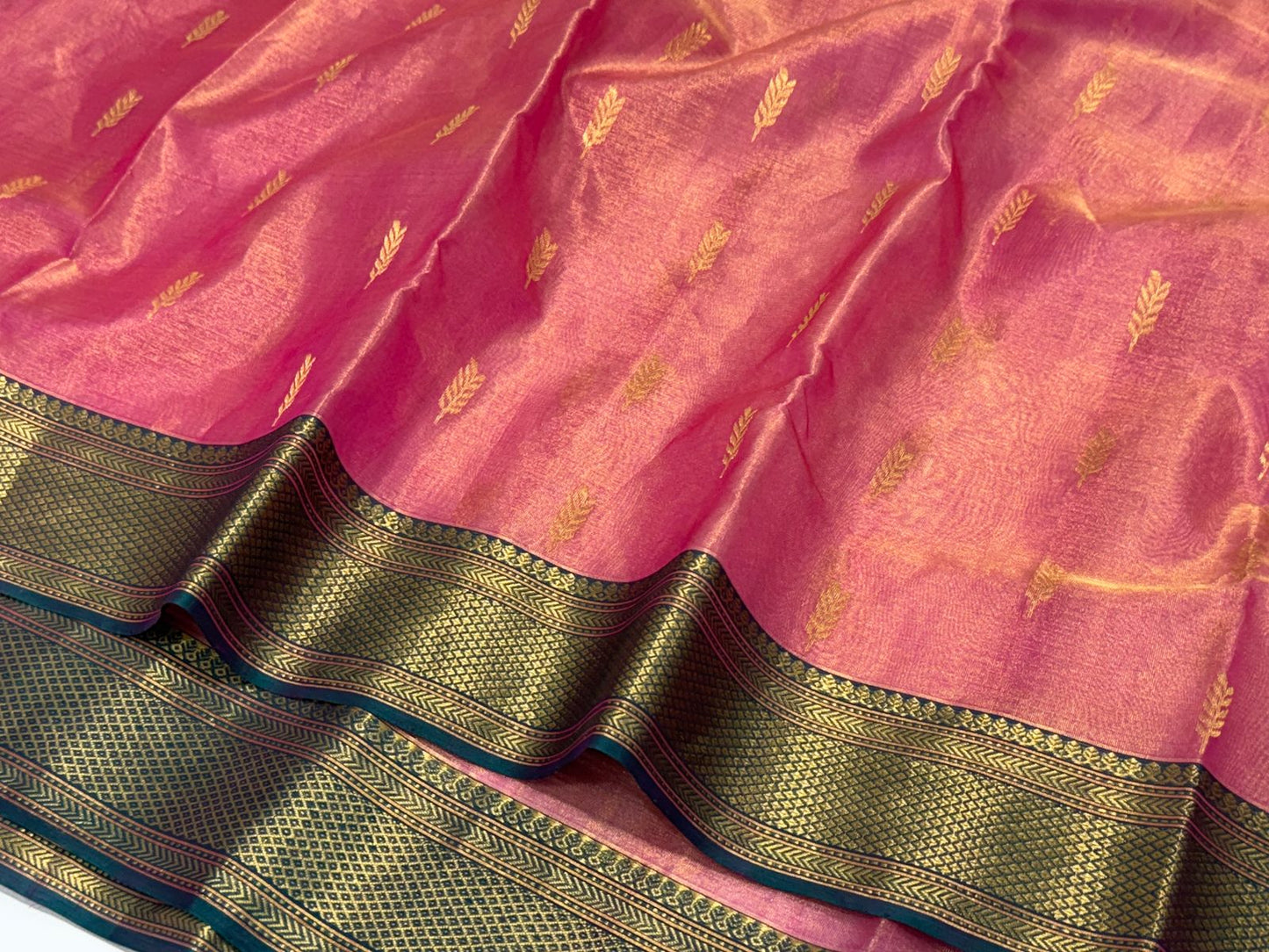 Pure Chanderi Katan Organza Tissue Silk Saree