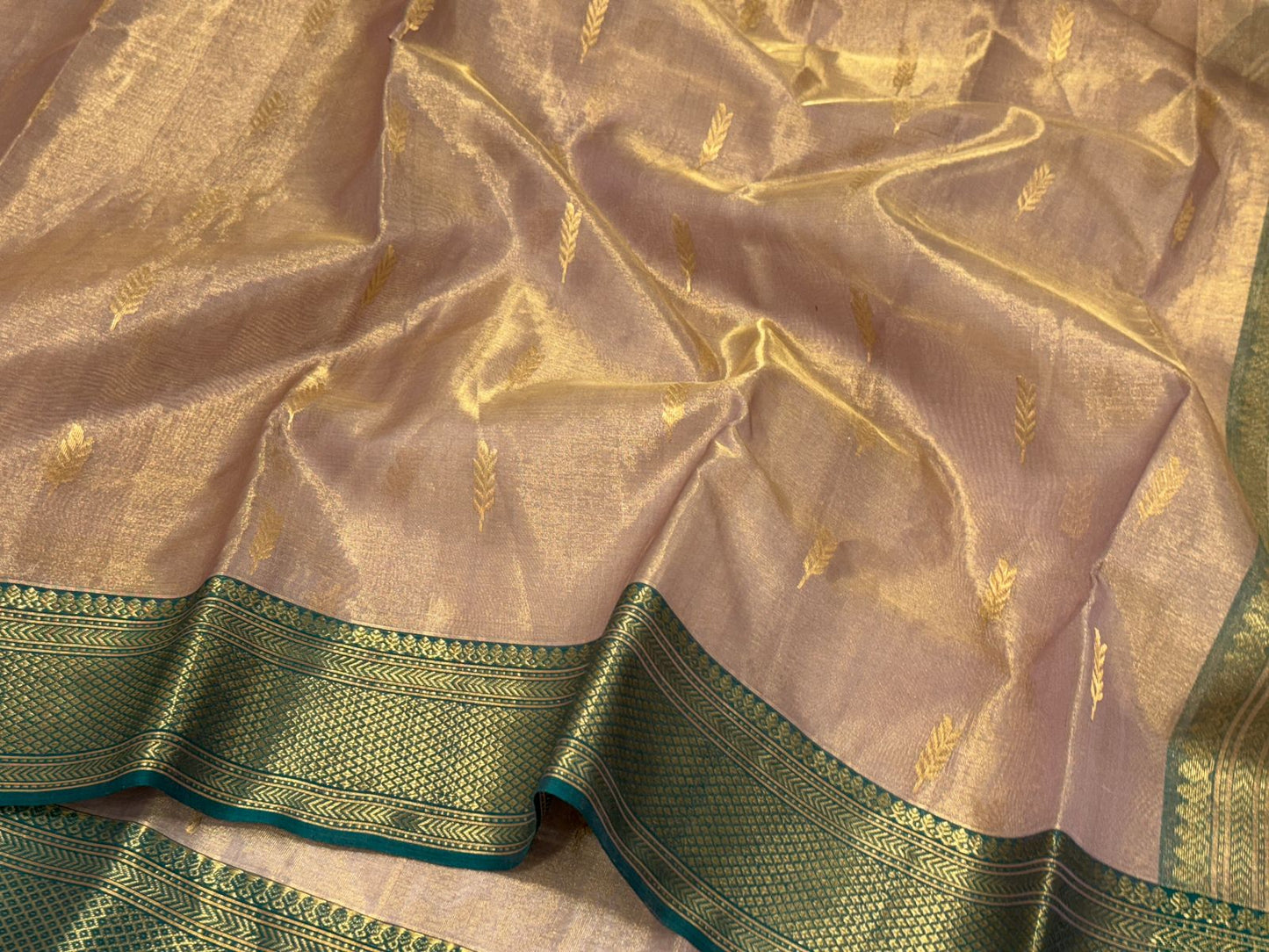Pure Chanderi Katan Organza Tissue Silk Saree