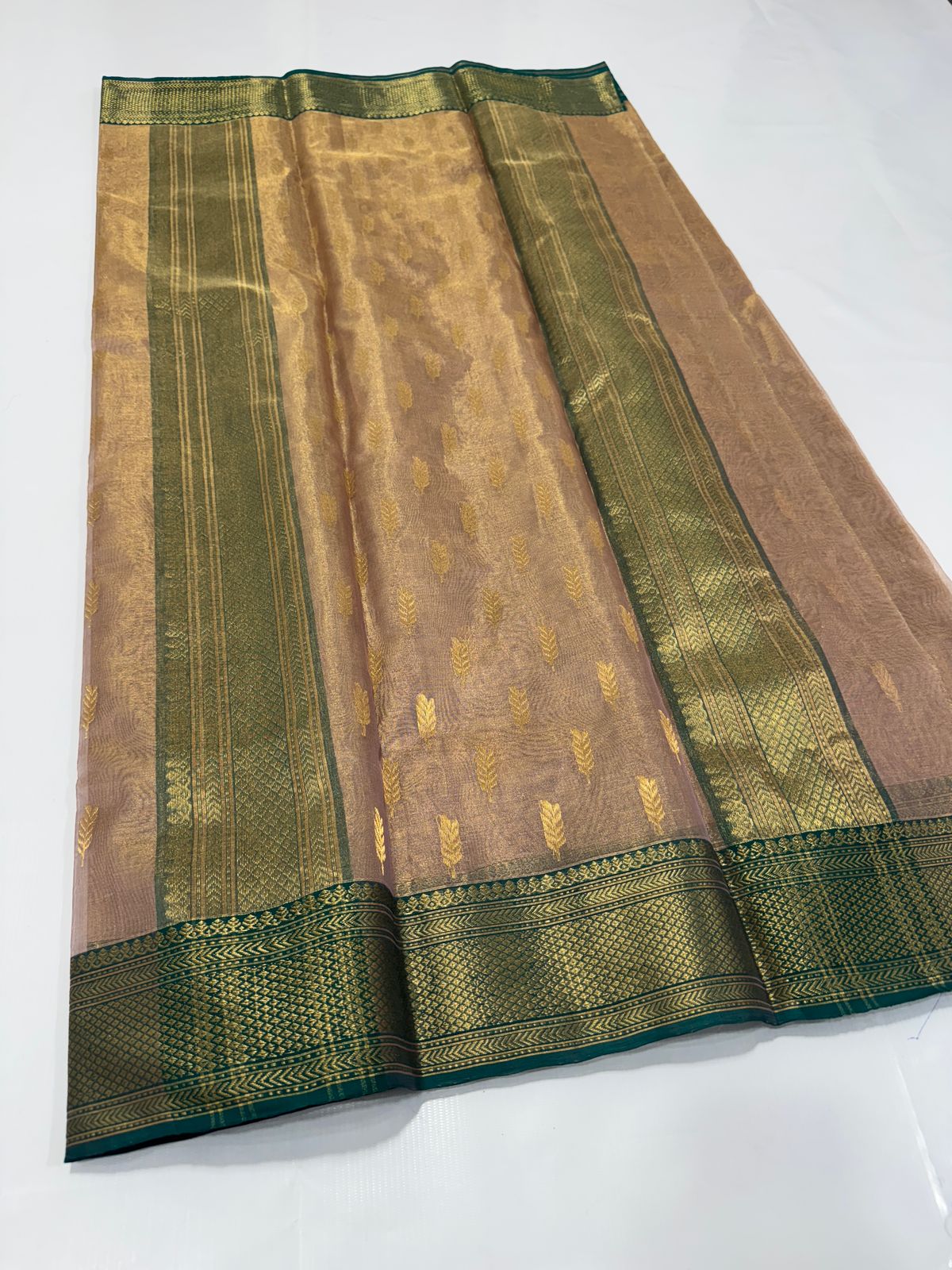 Pure Chanderi Katan Organza Tissue Silk Saree