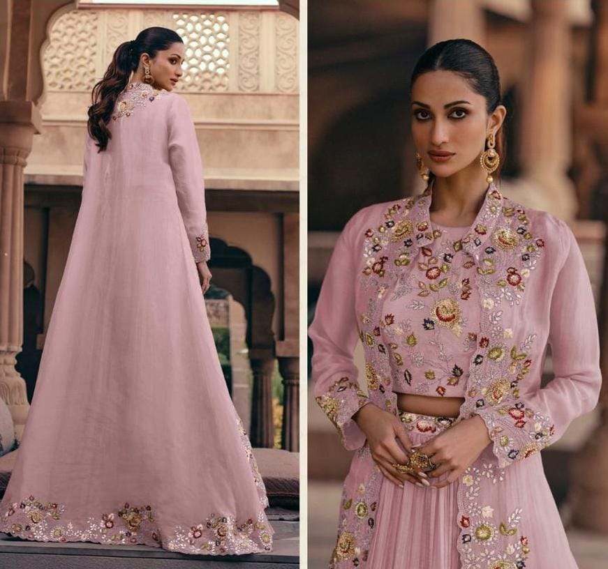 Crop Top With Skirt And Shrug