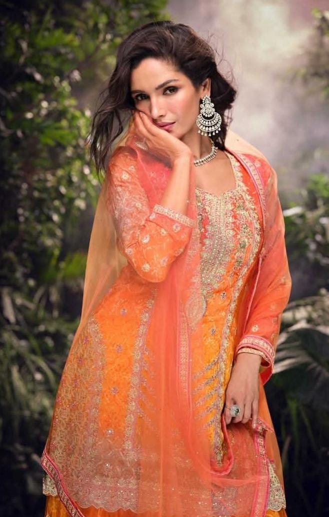 Digital Printed Embroidered Suit