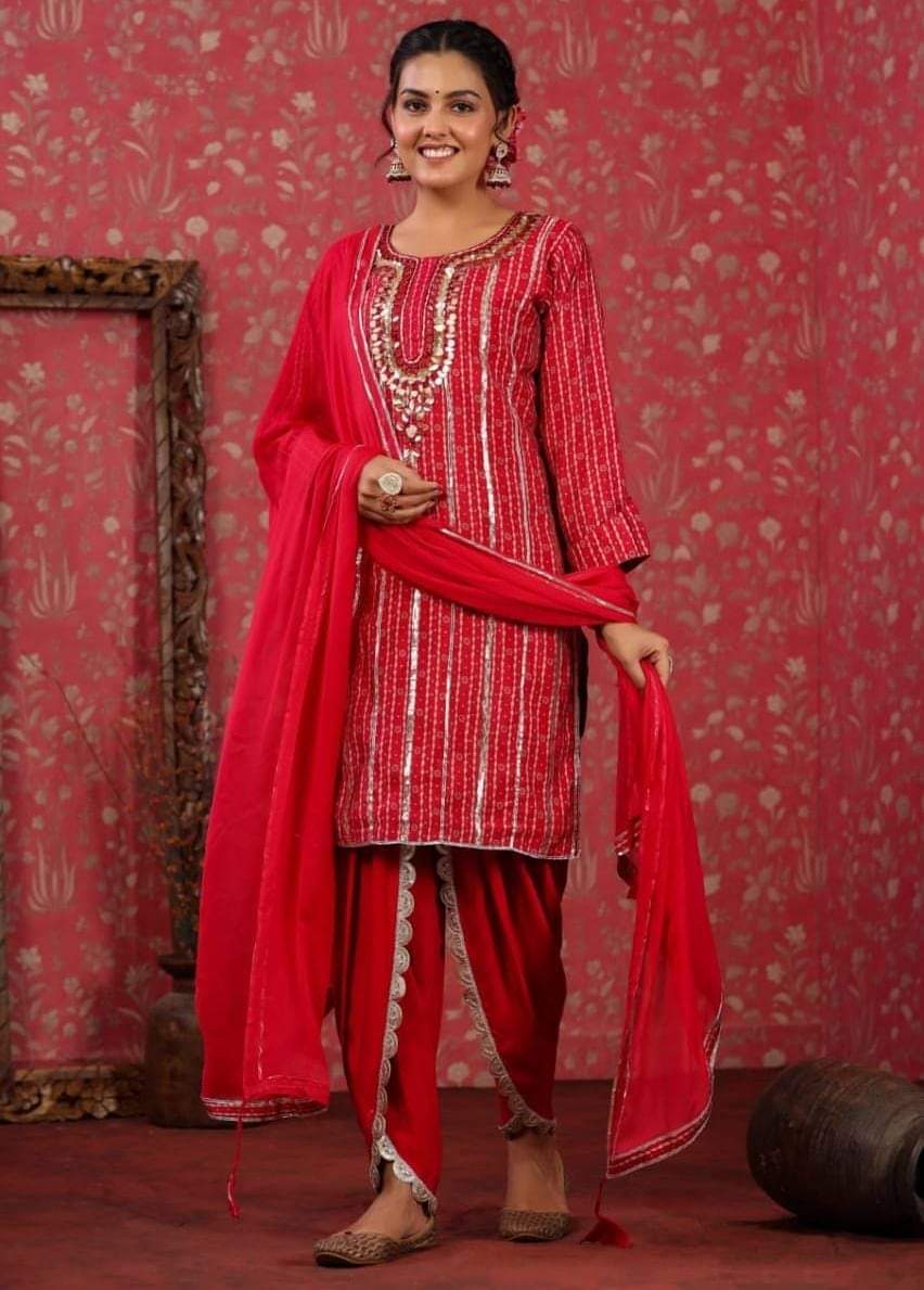 Stylish Muslin Embroidery Kurti Set | Resham Ethnic UAE