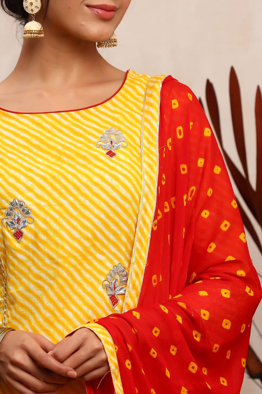 Stylish Cotton Kurti with Sharara in UAE – Resham Ethnic