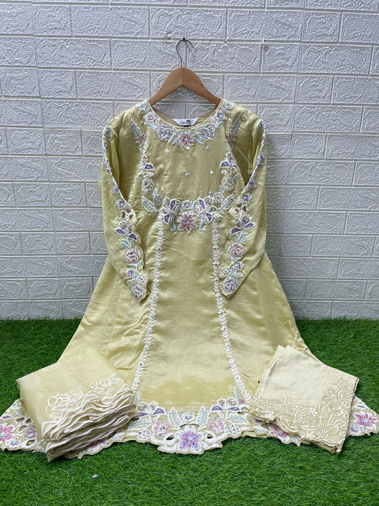 A-Line Embroidered Suit