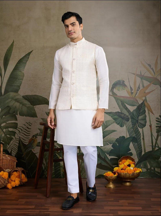 Men's Kurta With Pant And Koti