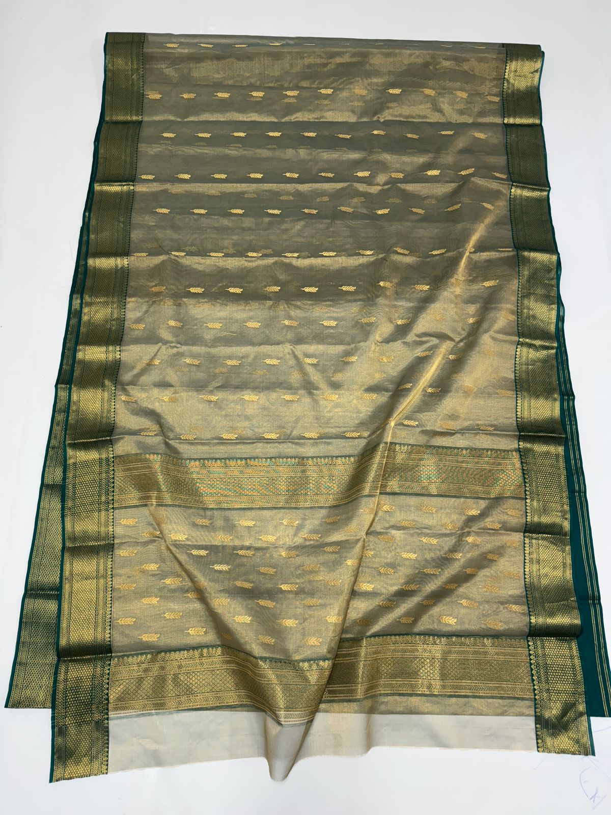 Pure Chanderi Katan Organza Tissue Silk Saree