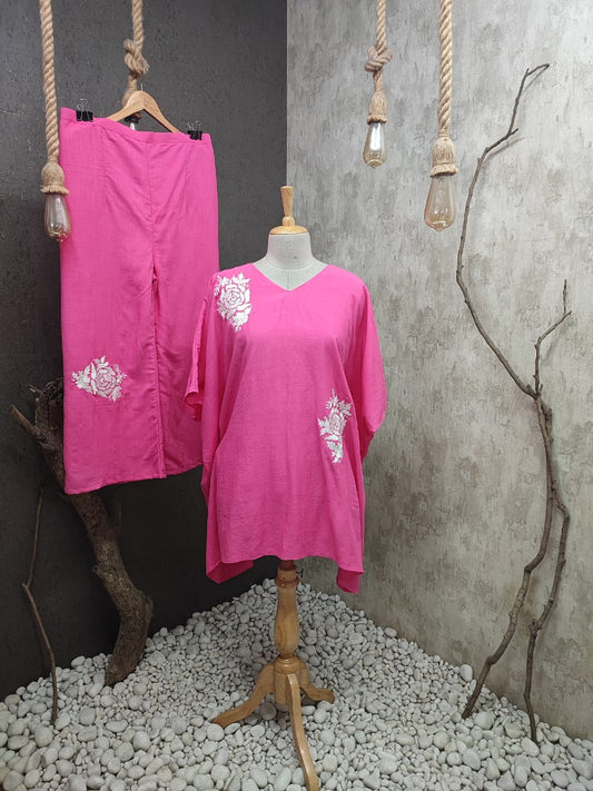 Hand Embroidered Indo Western Coord Set