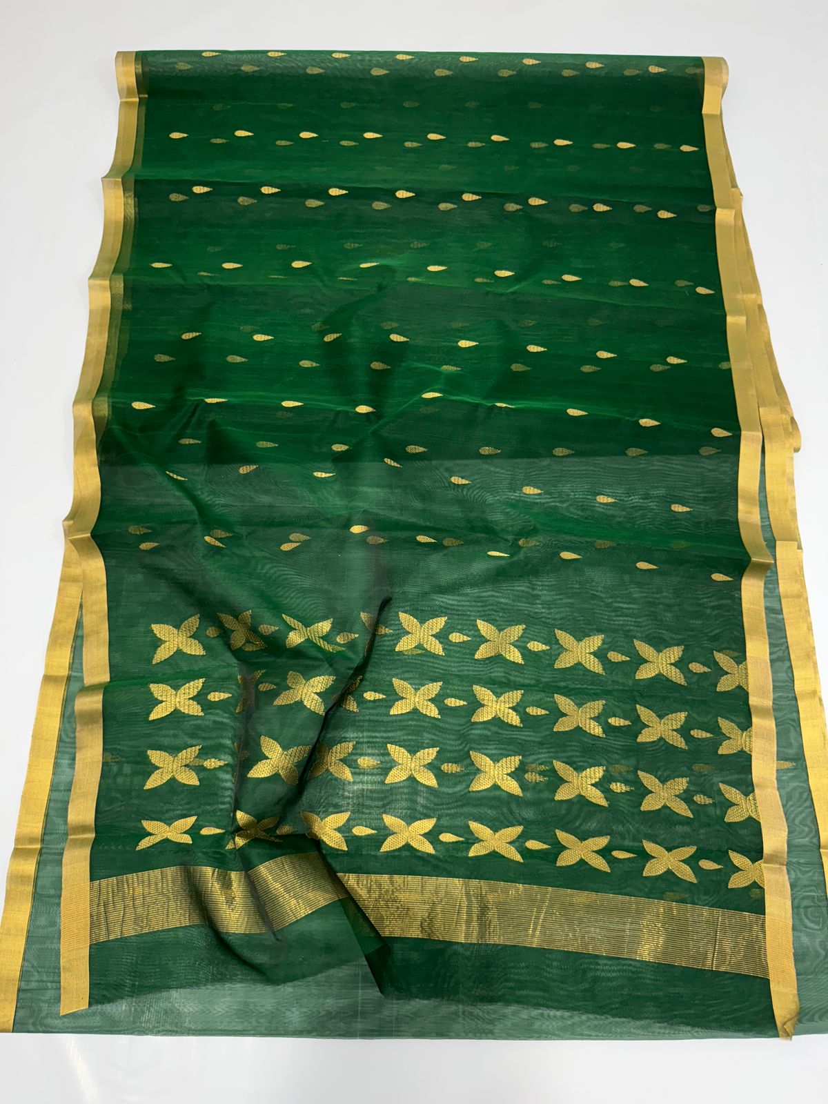 Pure Chanderi Katan Organza Silk Saree